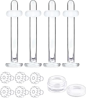 [From da Phactory] ガラスピアス4本 透明ピアス シークレットピアス 透明 ファースト 強化ガラスリテーナー つけっぱなし 目立たない