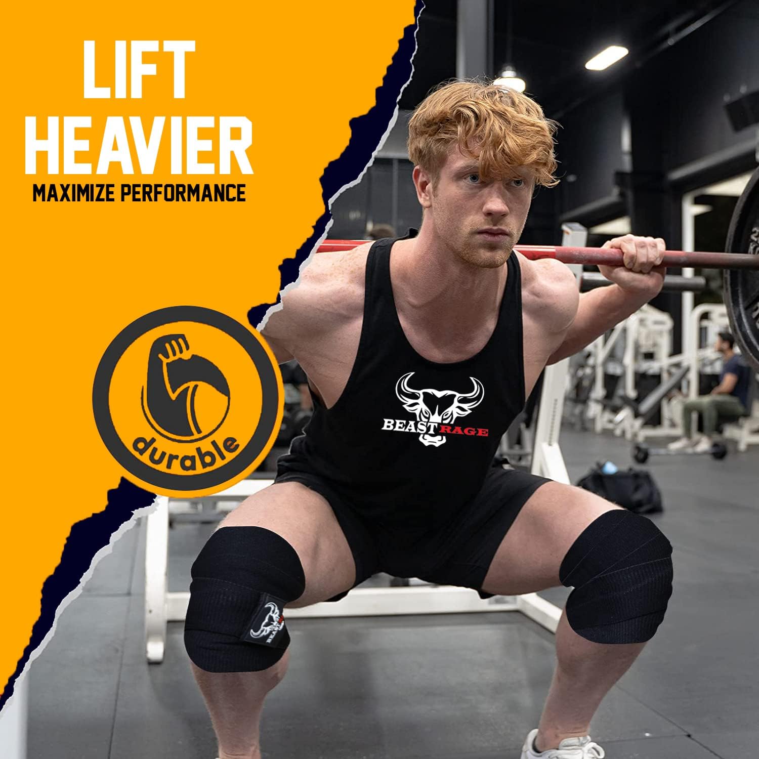 BEAST RAGE Quick Workout Weight Lifting Belt Buckle Auto Lock, 4 inches Nylon Back Support Self Locking Lifting Belt for Powerlifting Adjustable Men and Women Fitness, Olympic Deadlift