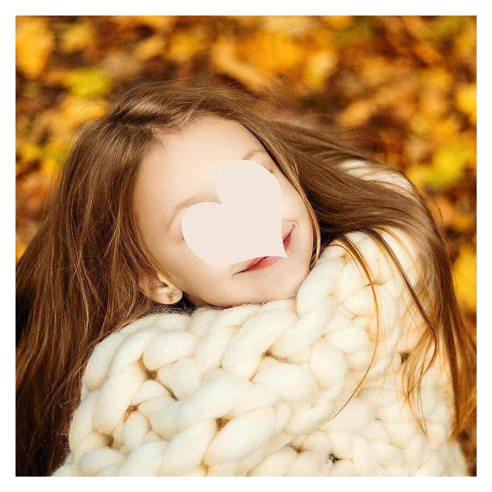 Coperta in maglia spessa, fatta a mano, morbida, voluminosa, per lavorare a maglia, grande, per camera da letto, divano, sedia, arredamento per la casa, calda e morbida coperta (beige 80x80 cm, beige)