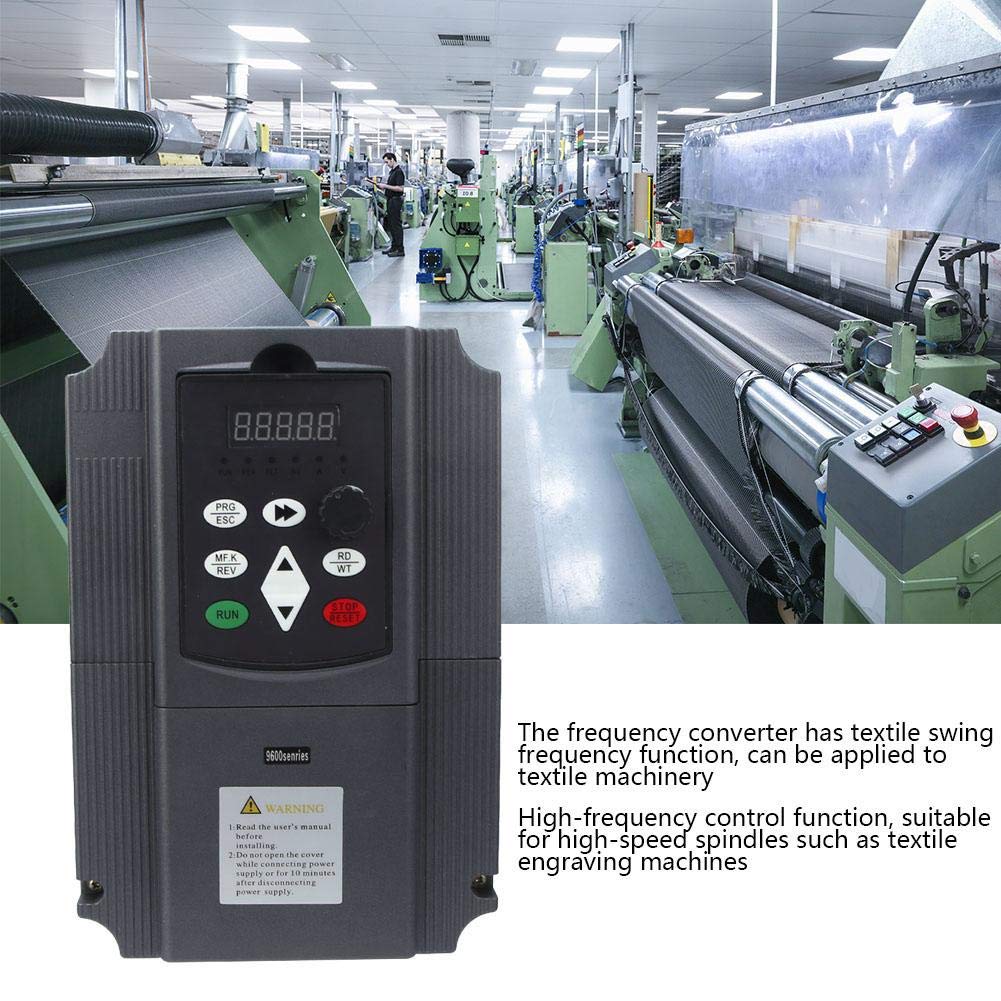 Vektor Frequenzwandler, 3 Phasiger 7,5 kW 380 V Frequenzumrichter Regler mit Variabler Frequenz Eingebauter PID-Regler
