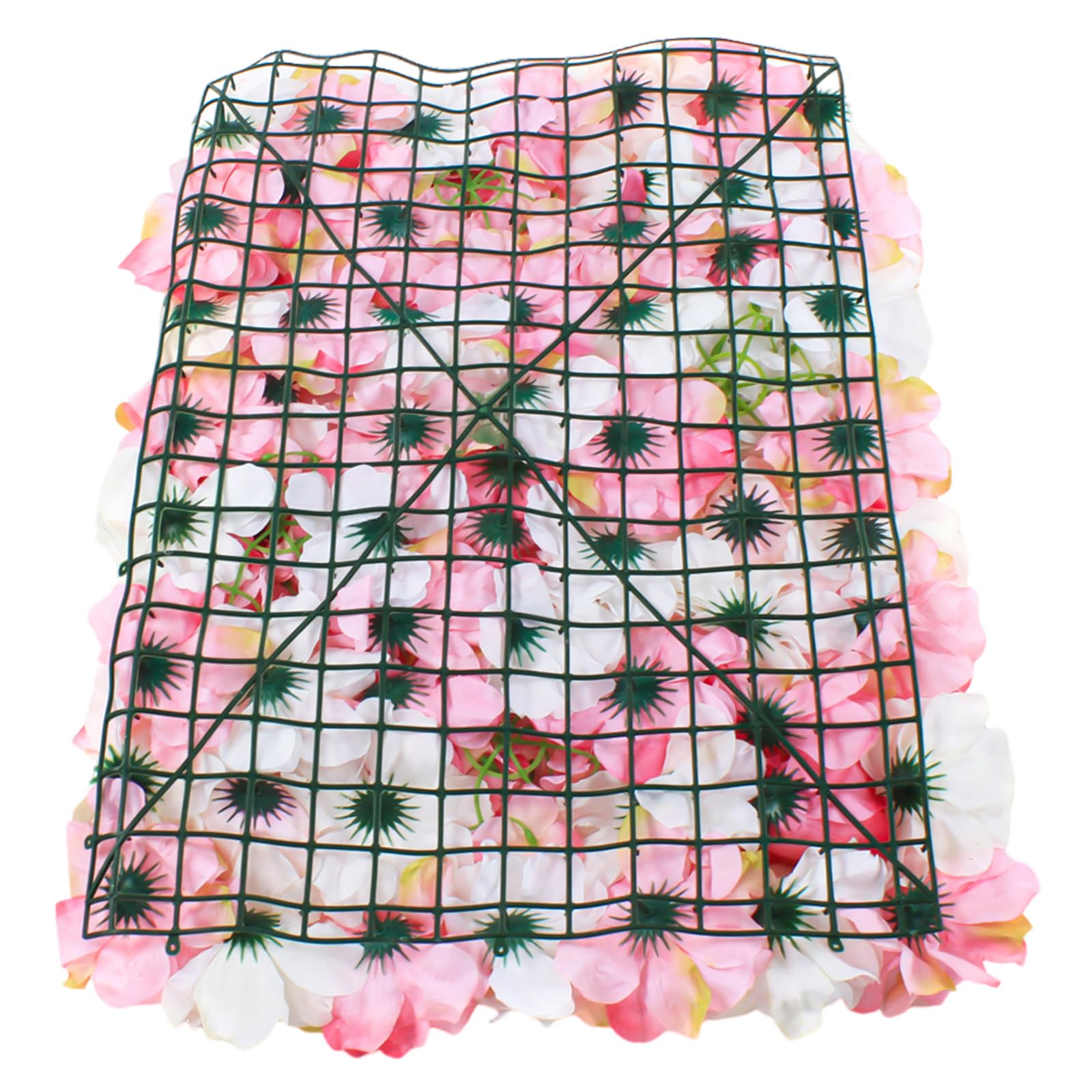 12er Set Künstliche Blumenwand 60x40cm Paneel Kunstblumen Rosa Weiß Deko | Dichte Seidenblumen Mit Rosen Dahlien Hortensien Und Gitterrückseite Für Hochzeit Event Fotowand Oder Balkon Dekoration