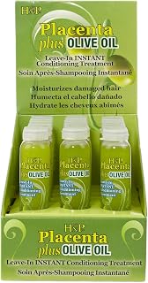 HNP Henna N Placenta Olive Oil Vial Leave-In Instant Conditioning Treatment (5/8oz Pack of 18)