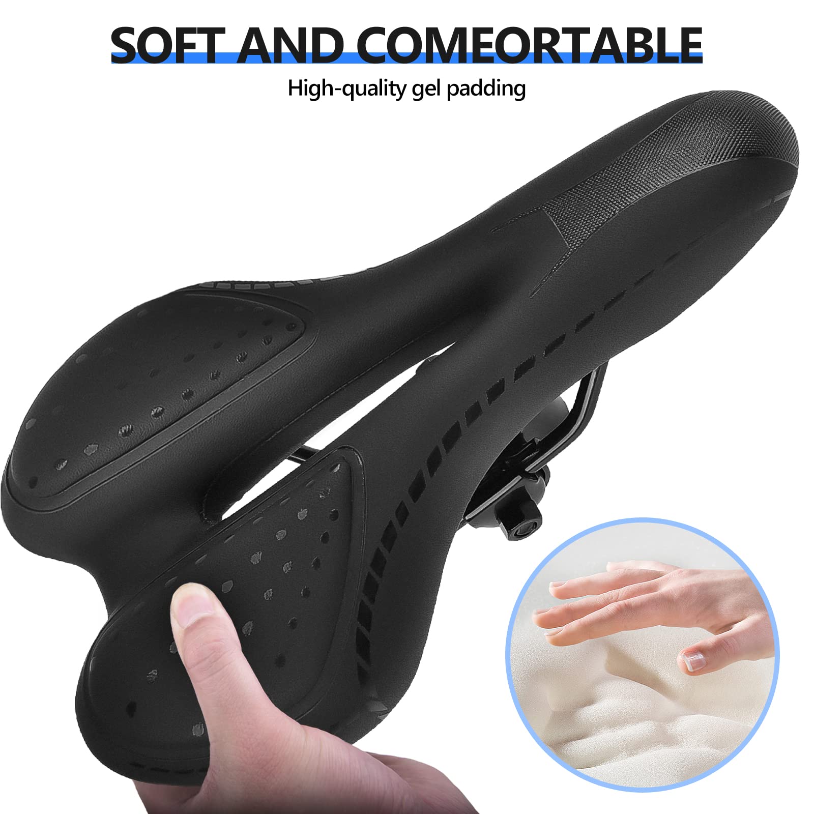 Sella Bici Da Corsa/Mountain Bike - Impermeabile, Con Gel, Unisex, Per BMX, MTB, E-Bike - Foto 13