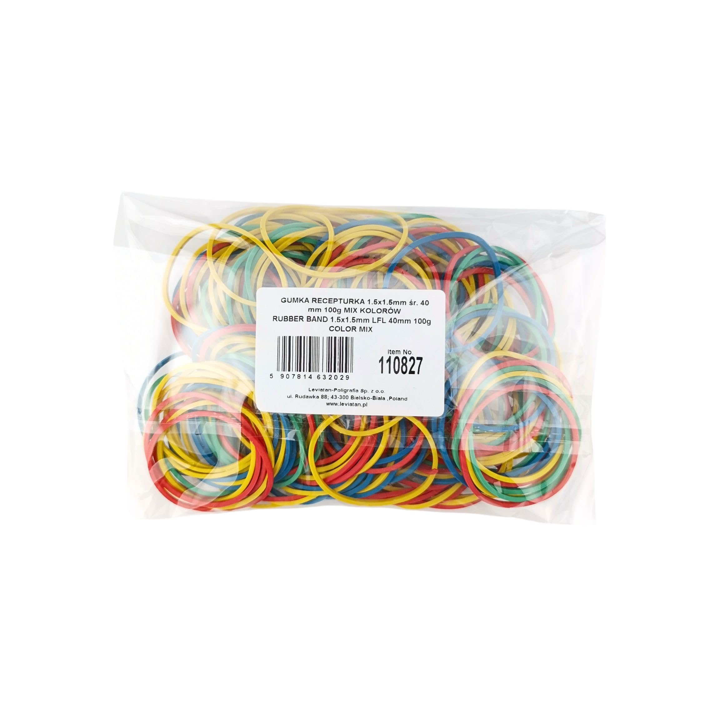 D.RECT Rubber band rubber ring bands for household, work, office, reusable, durable, 100 grams bag assorted colours