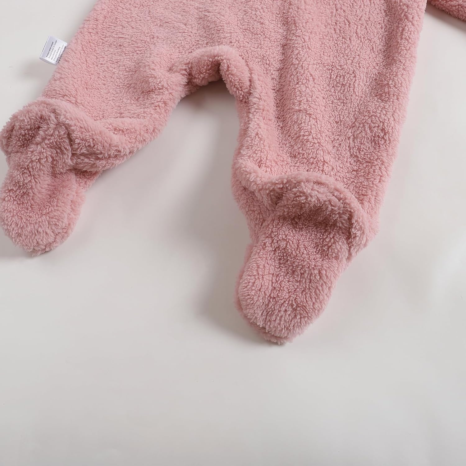 Baby Fleece Snowsuit, Infant Winter Coat, Hooded Long Sleeve Baby Rompers Jumpsuit with Footies - Image 5