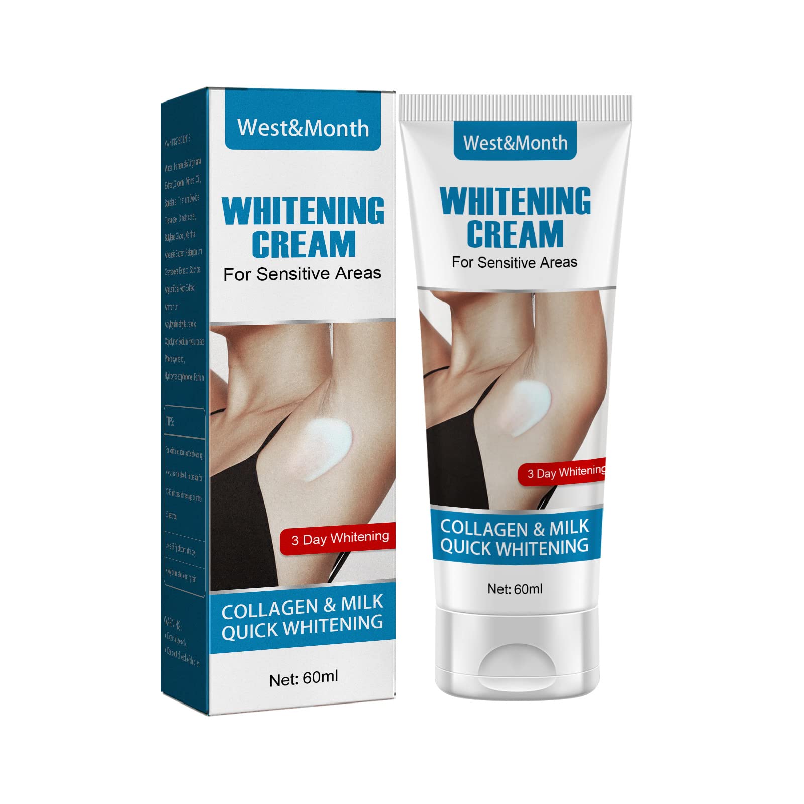 TERRIFIArmpit Whitening Cream, Skin Lightening Cream for Underarm, Knees, Elbows, and Private Areas, Whole Body Brightening for Dark Skin