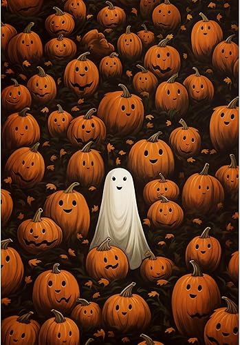 Miniatura 2 de Bandera de jardín de fantasmas de Halloween con texto en inglés America Forever Halloween de doble cara exterior, 12.5 x 18 pulgadas, bandera