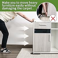 Vista 5 de Deslizadores de muebles para alfombra 4 piezas - 9 1/2 pulgadas Deslizadores para mover muebles, protectores de pisos para patas de sillas - Mueve