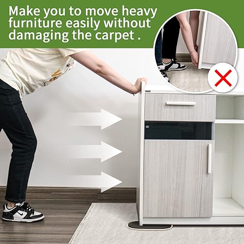 Miniatura 5 de Deslizadores de muebles para alfombras, 4 unidades, 9 12 pulgadas, protectores de suelo para muebles, patas deslizantes para muebles, mueve tus