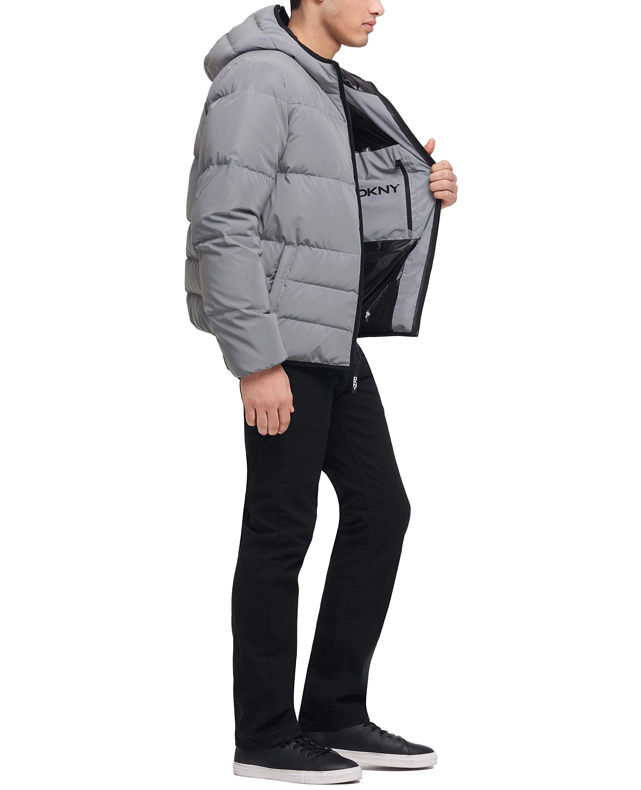 Dknymens Water Resistant Ultra Loft Hooded Logo Puffer Jacket