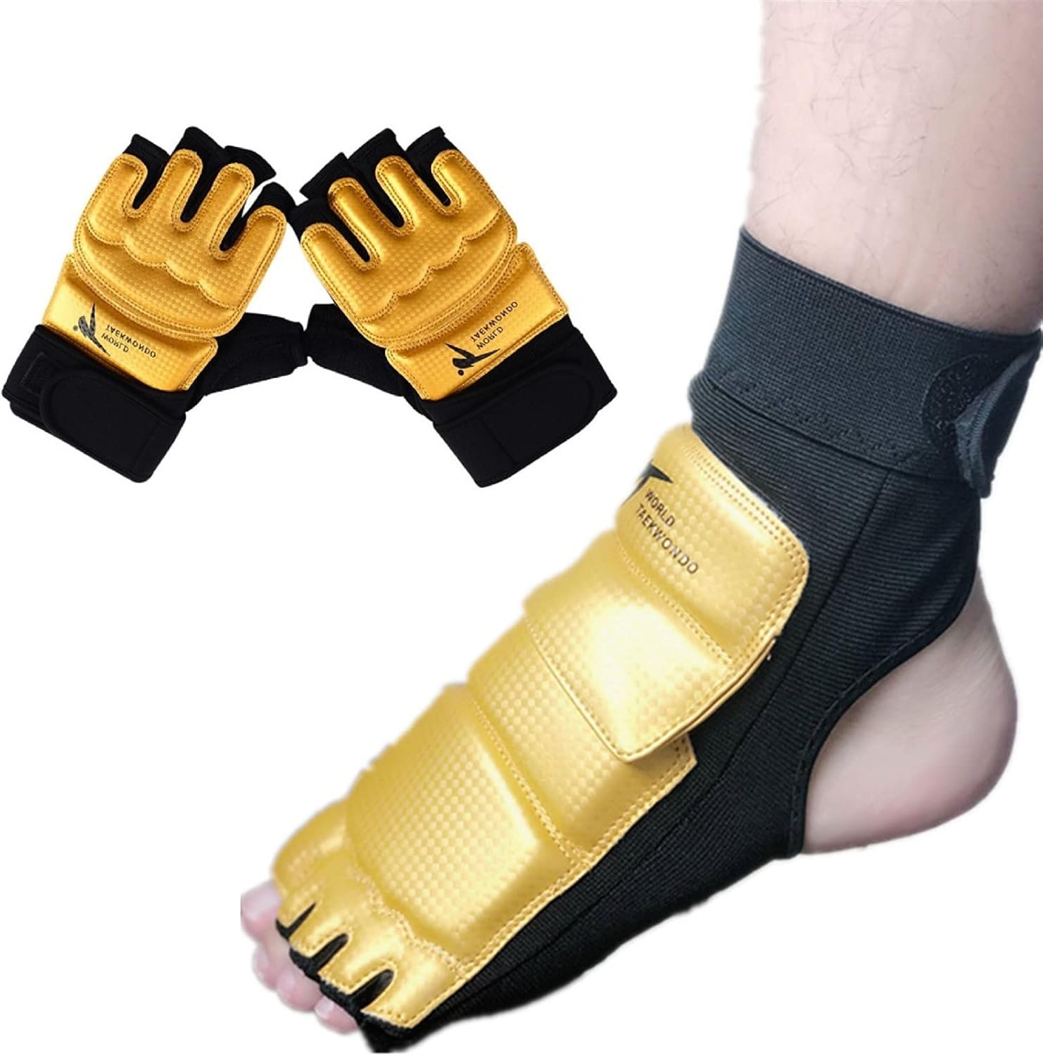 Taekwondo Sparring Set MMA Gloves Hand Foot Protector for Martial Arts Kickboxing Foot Guards Karate Kickboxing Training Boxing Gloves Foot Gear for Men Women Kids