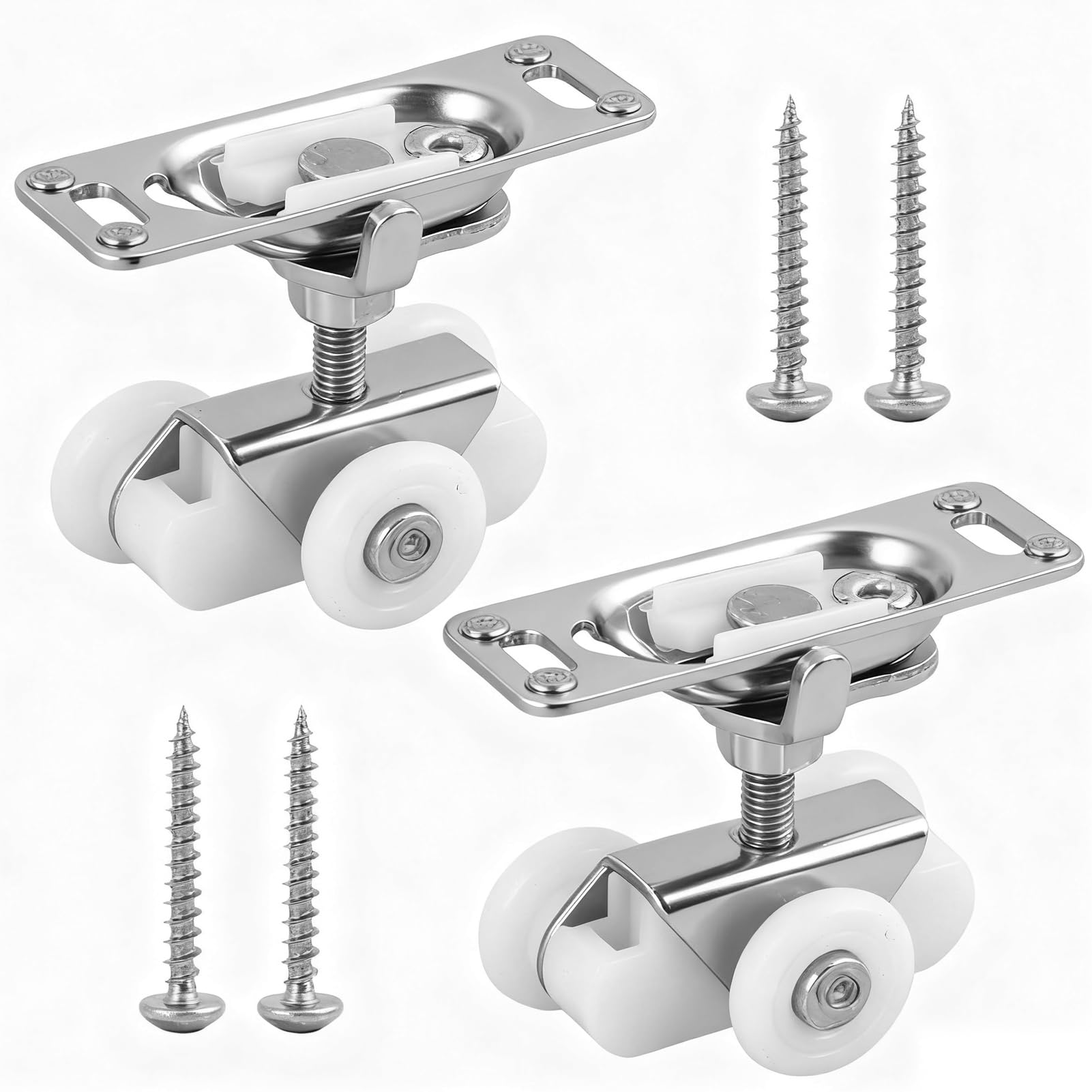 Zestaw 2 rolek do drzwi przesuwnych 1,9 cm – zestaw narzędzi wymiennych do drzwi przesuwnych Johnson, kółek do drzwi przesuwnych, drzwi wejściowych, drzwi przesuwnych