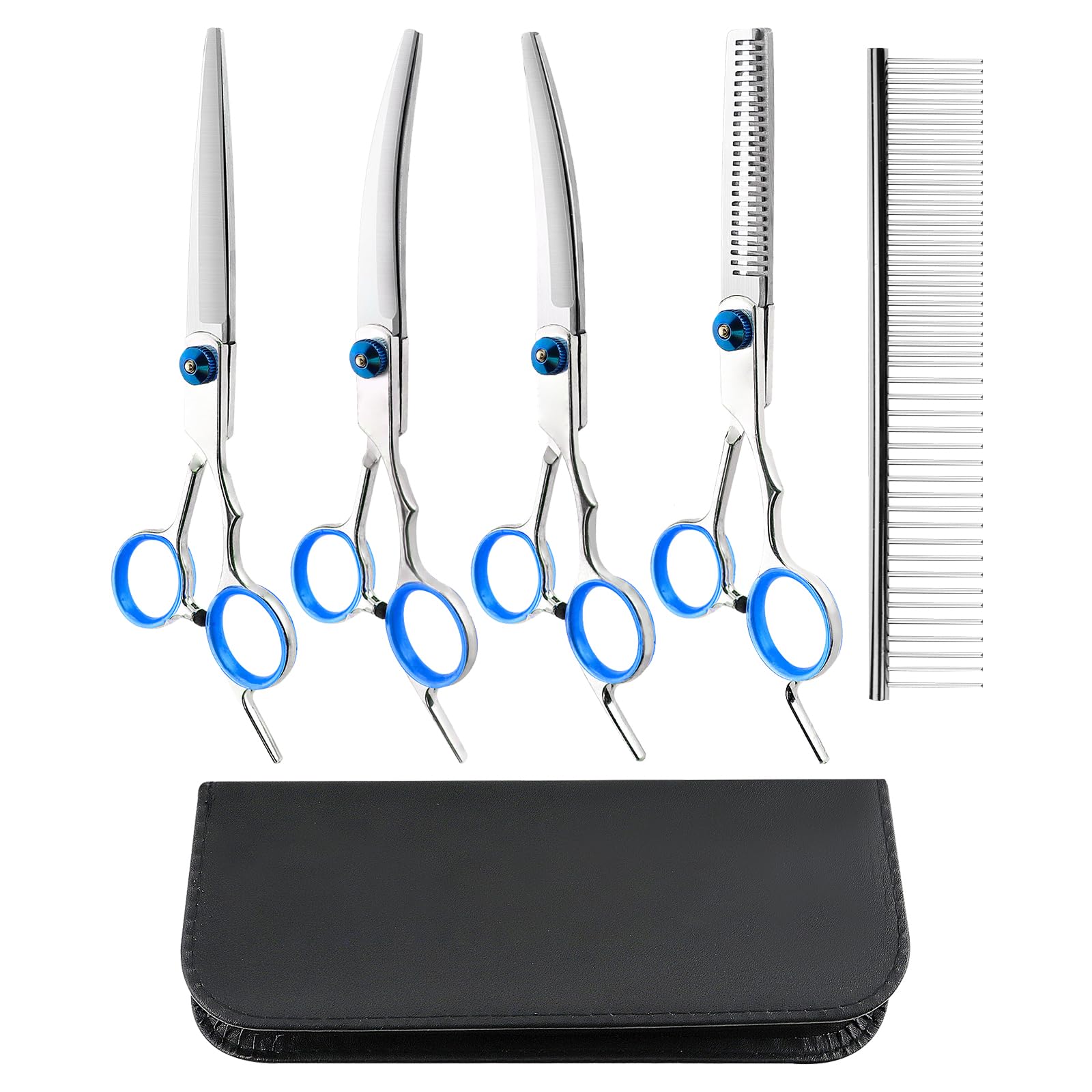 3-teiliges Hundescheren Set - Effilierschere & Pflegekamm Für Professionelle Fellpflege