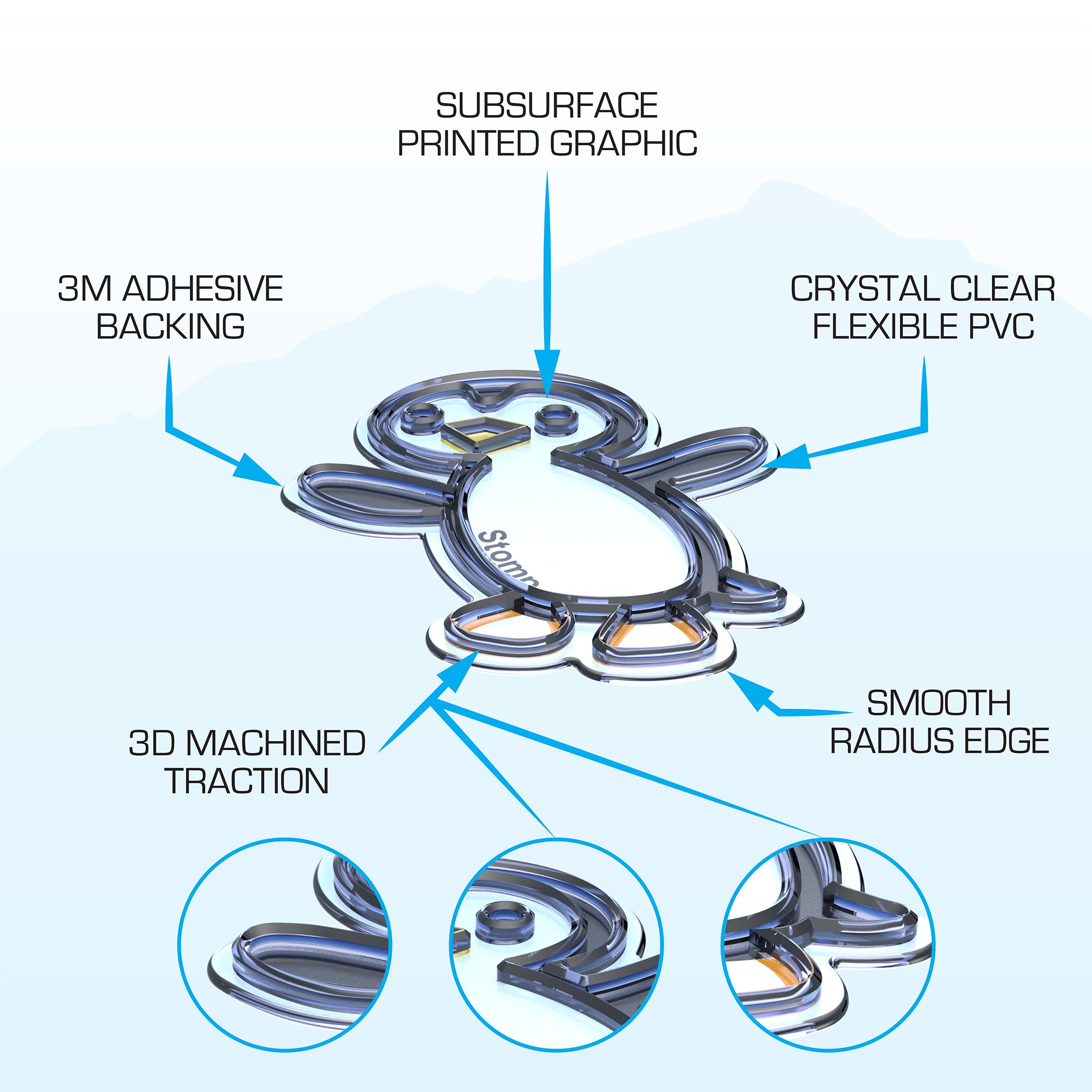 Amazon.com : Stompgrip Premium Snowboard Stomp Pad | Polly | 3D
