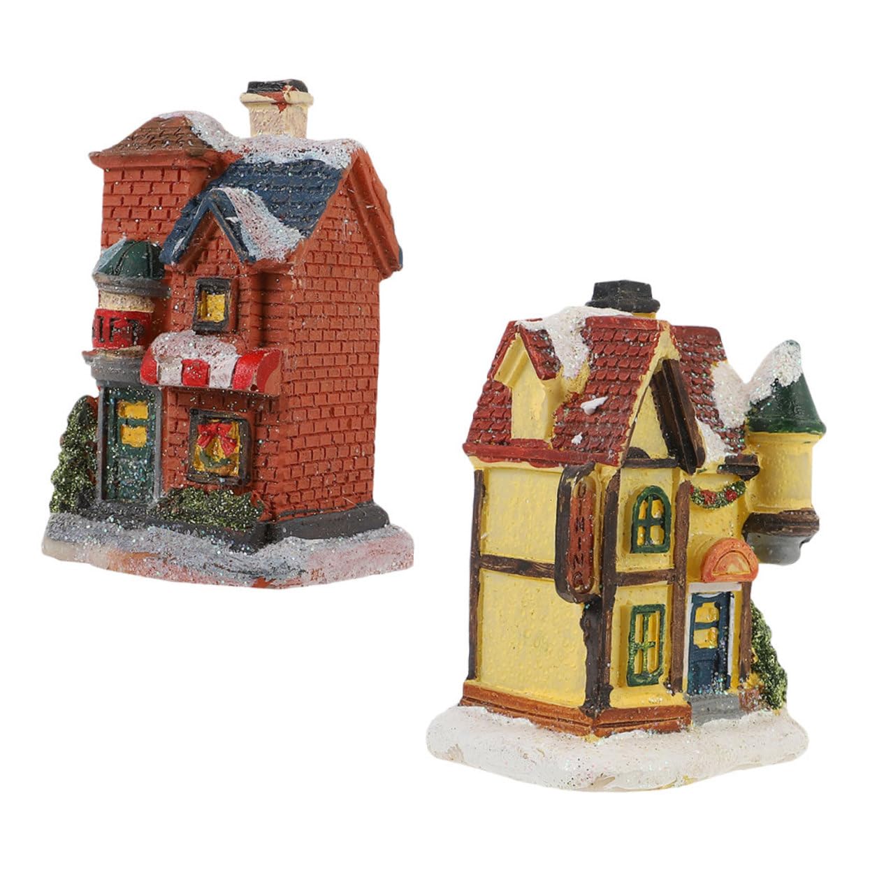 Garneck 2 Set Piccola Casa Luminosa Natale Ornamenti Decorazione Porta Bedroom Decoration Casette Natalizie Casa Natalizia Decorazioni Natalizie Accessorio Natalizio Resina 2 Pezzi * 2