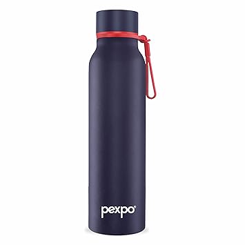 Pexpo Stainless Steel Vacuum Insulated Flask, 850 ml, Denim Blue | Bosco | Portable, Durable & Keeps Drinks Hot/Cold for 24 Hours