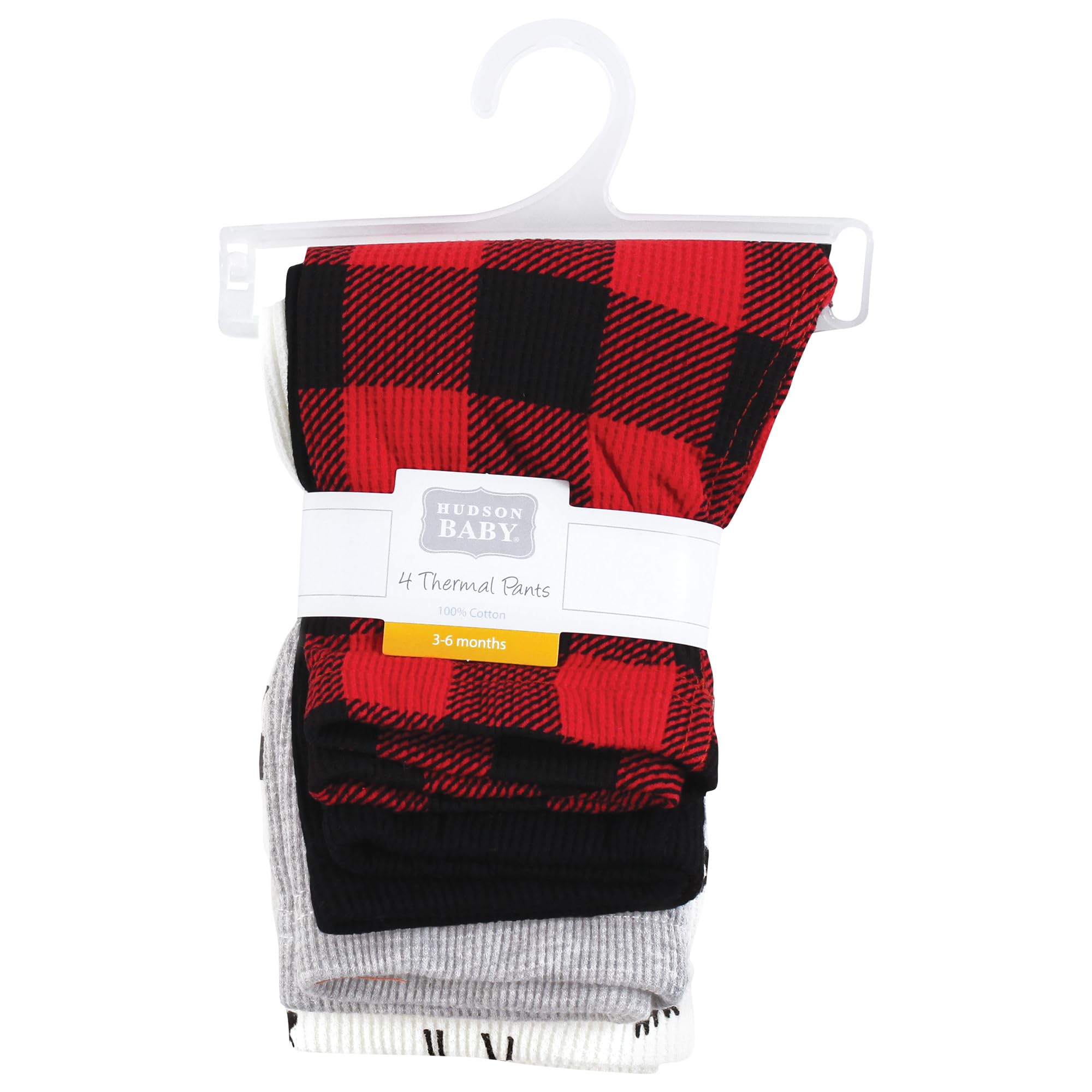 Hudson Baby Pantaloni termici alla caviglia unisex per bambini, 4 pezzi, arcobaleno creativo, 12-18 mesi