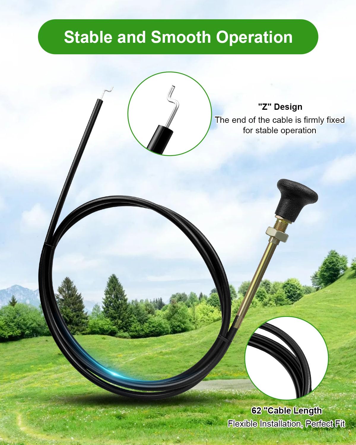 054-8017-00 Choke Cable Compatible With Stens 290-610, CZT