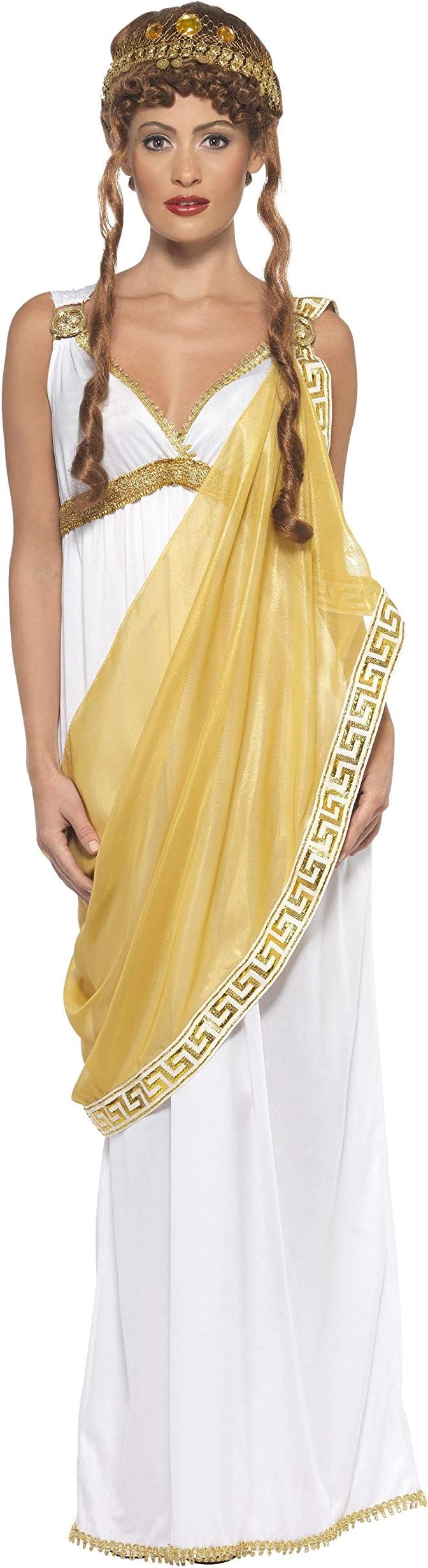 Smiffys, Ladies Helena Of Troy Costume, Dress And Tiara, Size: L, 23024