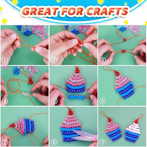 Vista 82 de Iooleem Cuentas de pony (2000 cuentas de poni negras), cuentas para hacer joyas, cuentas para manualidades, suministros de cuentas