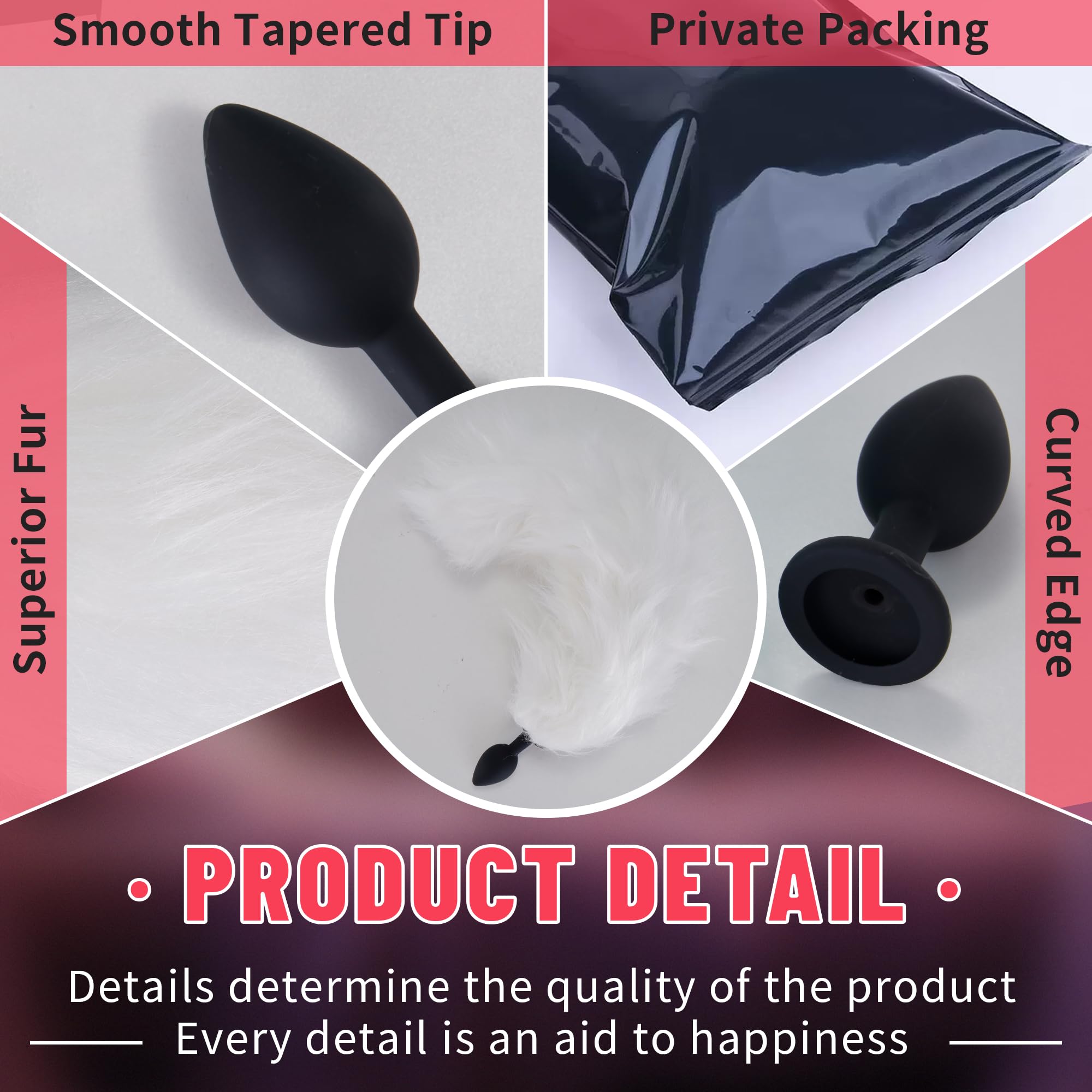 Anal Plug Fox Tail Glowing in The Dark Silicone Butt Plug Bright Light Up Fox Tail Anal Toy Adult Sex Toys for Men Women Couples: White Long