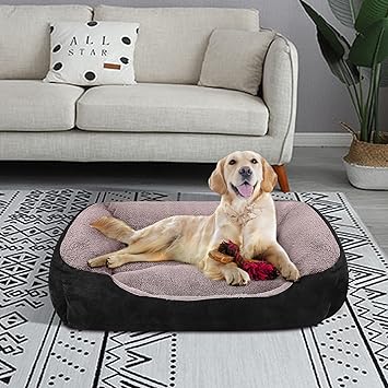 AWOKZA Dog Beds for Large Dogs Washable Pet Bed-Large,Anti-Slip Bottom Rectangle Dog Bed which is Separable and Waterproof,Comfortable Fluffy Large Sofa Bed Suitable for Large, Medium Puppy Dog? (L)