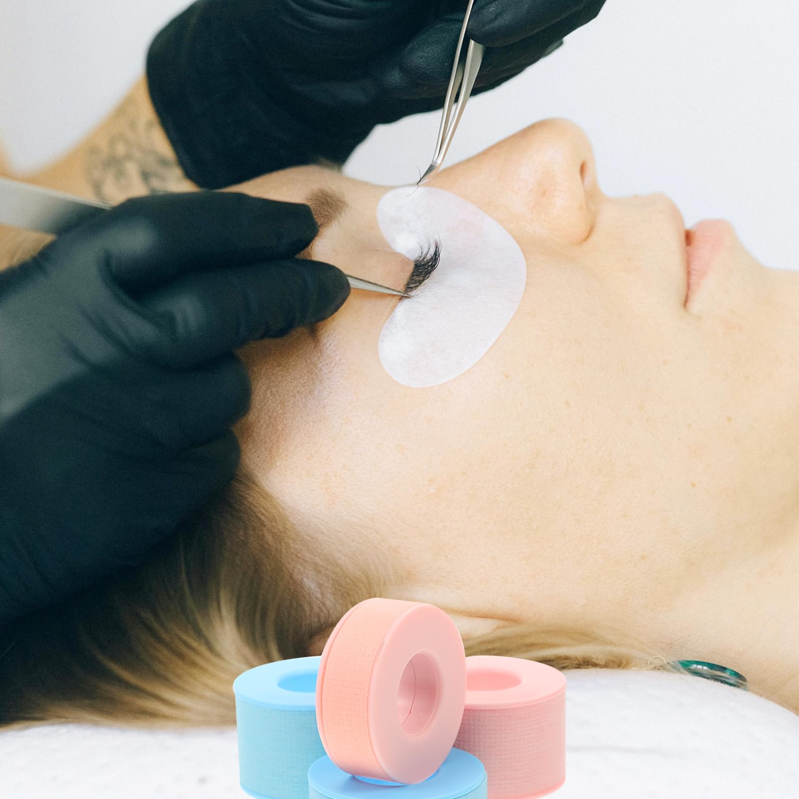 Gogogmee Professional Eyelash Extension Tapes 4pcs Pack Cuttable Lash Tapes for Beauty Salons Women