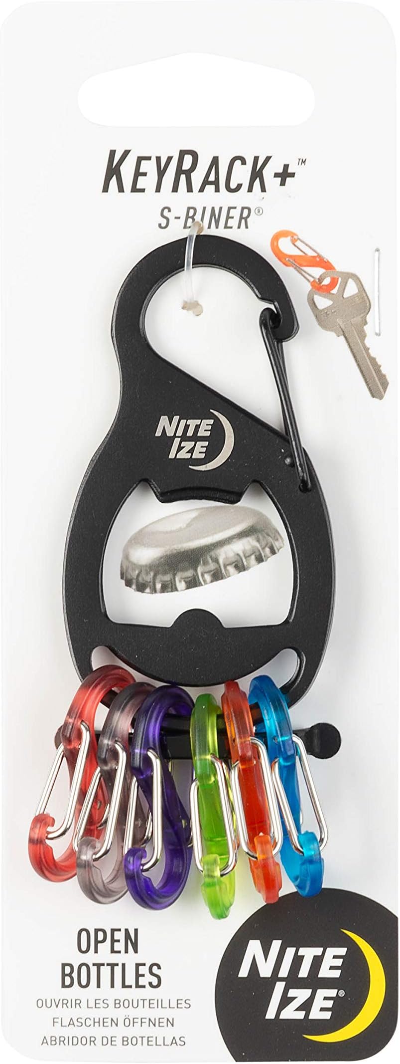 Nite Ize KRB2-01-R6 Black KeyRack+ S-Biner