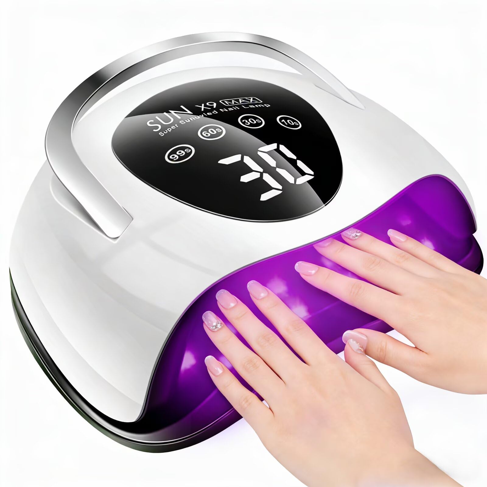 268W UV LED Nail Lamp, 2026 Upgrade UV Light for Gel Nails with 57 Beads, Nail Dryer with 4 Timer Setting & LCD Touch Display, Professional Nail Lamp – Best Gifts