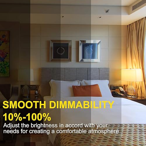 Miniatura 4 de Energetic - Bombillas LED regulables A19, equivalente a 100 W, blanco cálido, 3000 K, 13.5 W, 1600 lm, CRI80+, 15000 horas, paquete de 12 unidades,