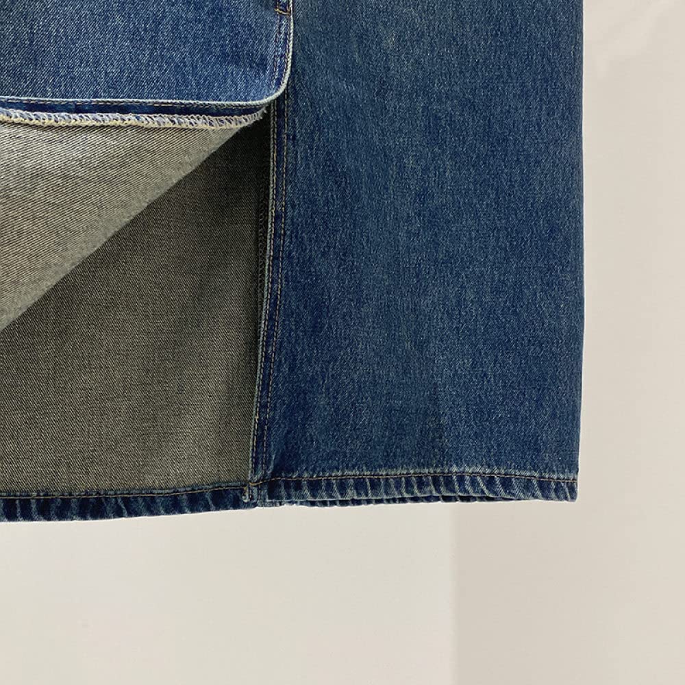 Röcke Für Damen,Damen-Maxirock Blau High Waist Schlitz Denim Gerader Rock Hüften Umwickelt Mit Taschenreißverschluss Vintage A-Linie Lässige Lange Röcke Für Mädchen Damen, Xs