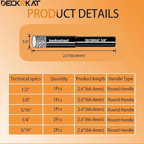 Miniatura 2 de Juego de 7 brocas de diamante, brocas centrales para materiales duros - azulejos, cerámicas, vidrio, piedras - con refrigerante integrado,
