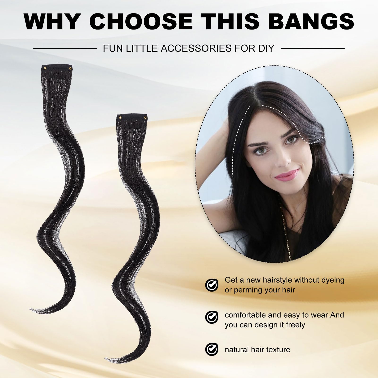 Black Clipin bangs pcs Amazon.com : ORIGEN Clip in Bangs Real Human Hair Clip on  main image 4