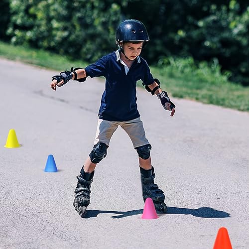 Miniatura 7 de Mini Conos de Agilidad Rodillo - Cono de patinaje Slalom Conos 25pcs Roller Marker Cups Conos de tráfico de plástico Conos de disco Marcadores de