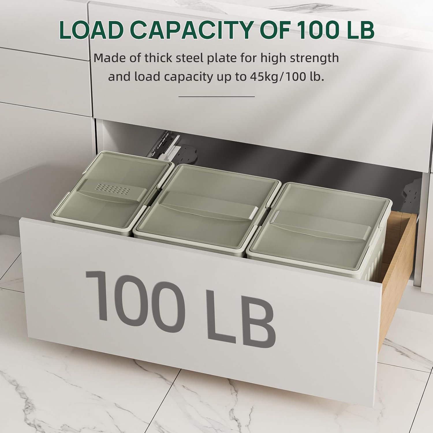 12 Inch Soft Close Drawer Slides, Push-to-Open Undermount Drawer Rails for Kitchen Cabinets, Closets & Entertainment Center Drawers, Heavy Duty 100lb Full Extension Glides (1 Pair) (12 Inch)