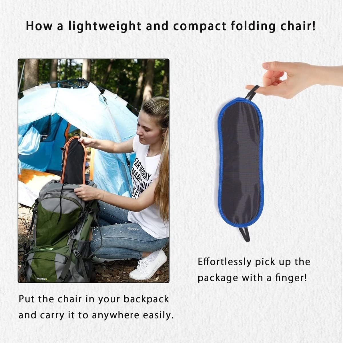 Chaise Pliante Chaise De Camping Ultra-légère avec Sac À Main Pliante Portable Extérieure pour Pique-Nique Plage Voyage Randonnée Chaises Pêche Exterieur(Rot)