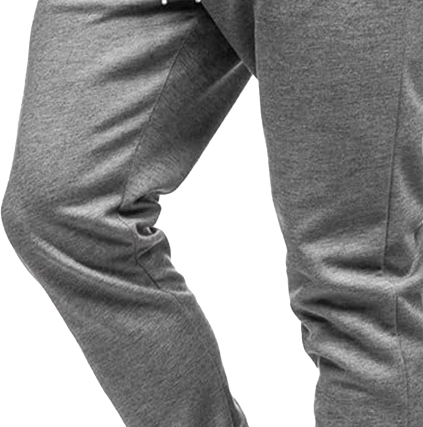 Men's Elastic Waist Joggers Basic Pants Comfort Relaxed Fit Workout Pants Solid Cotton Running or Athletic Trousers