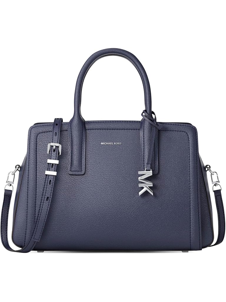 Navy Michael Kors Laila Medium Satchel