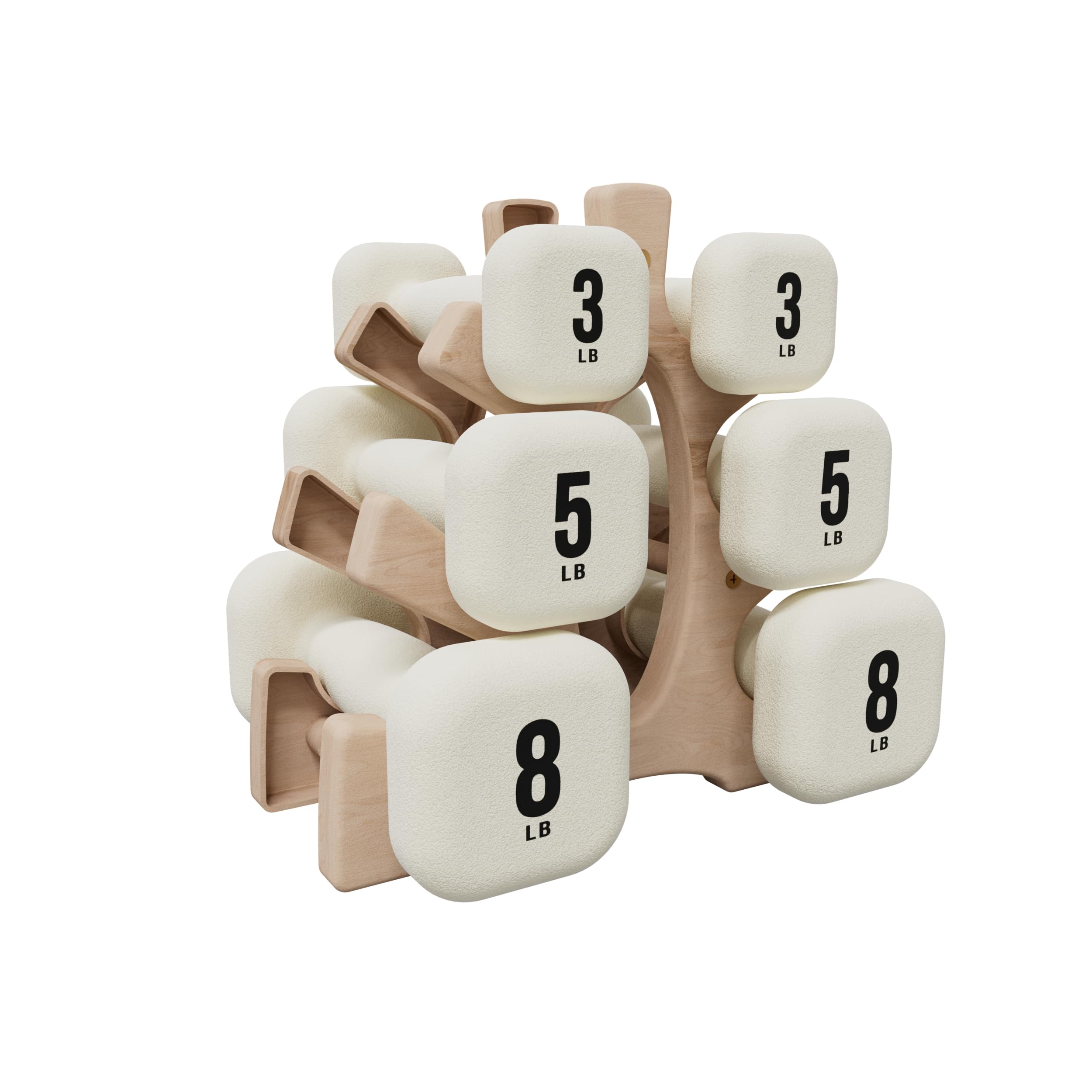 PAETA Neoprene Dumbbell Hand Weights with Curved Grip for Women Anti-Slip Anti-Roll Square Dumbbells for Full-Body Workout Strength