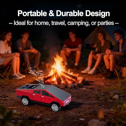 Miniatura 6 de WS-580 Futurista Camión Modelo Bluetooth Replica Altavoz con pantalla LED - TWS estéreo, radio FM, reproducción USBTF, micrófono incorporado, regalo