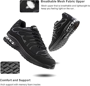 Zapatillas Deportivas Hombre Mujer Zapatos Deportivos Running Aire Fitness Gimnasio Sneakers Negras Blancas EU 36-481