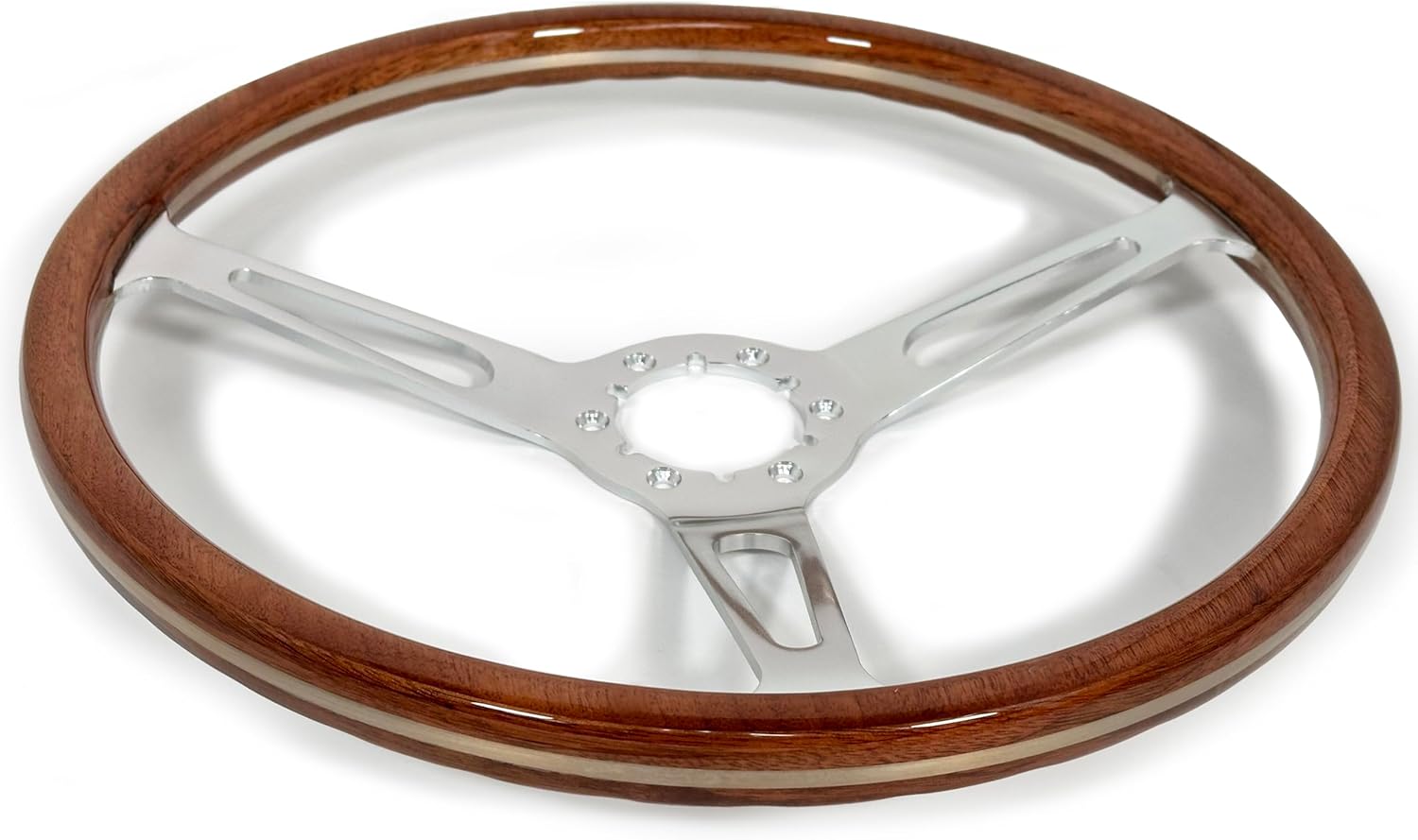 VSW S6 Steering Wheel 6 Bolt Deluxe Classic Walnut Wood Steering Wheel ST3554