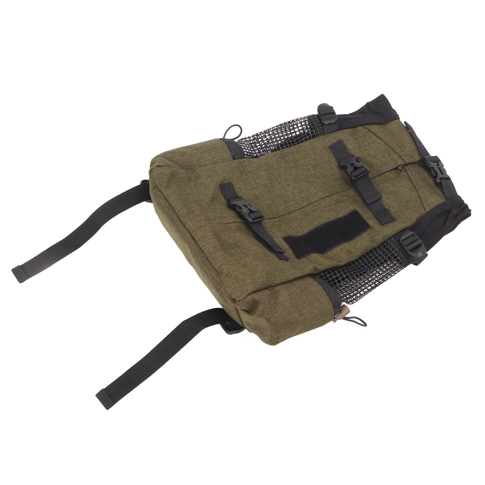 Zaino per animali domestici Zaino da viaggio portatile per gatti in rete traspirante in nylon per viaggi in bicicletta all'aperto con striscia riflettente e design con fischietto (Verde erba)