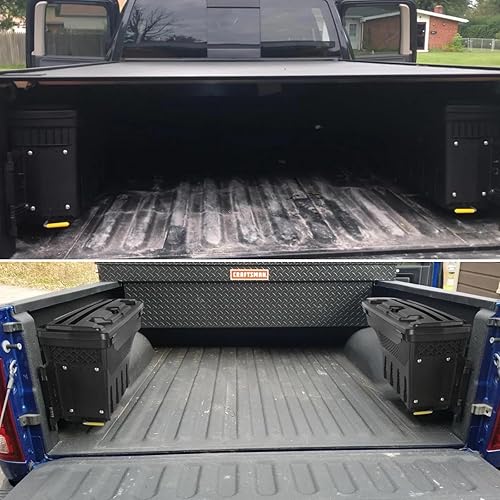 Miniatura 5 de POETRYXIAO Caja de almacenamiento con cerradura para caja de camioneta con candado de contraseña para Dodge Ram 1500 2500 2019-2023 (no compatible