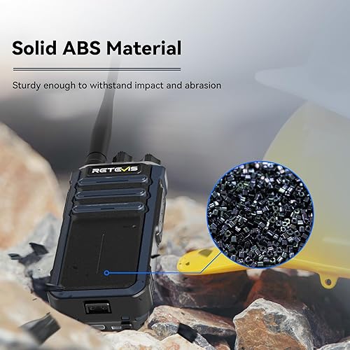 Miniatura 6 de Retevis Walkie Talkies RT86A de largo alcance, radio bidireccional resistente con micrófono, radio GMRS de 2 vías, llamada grupal, fácil