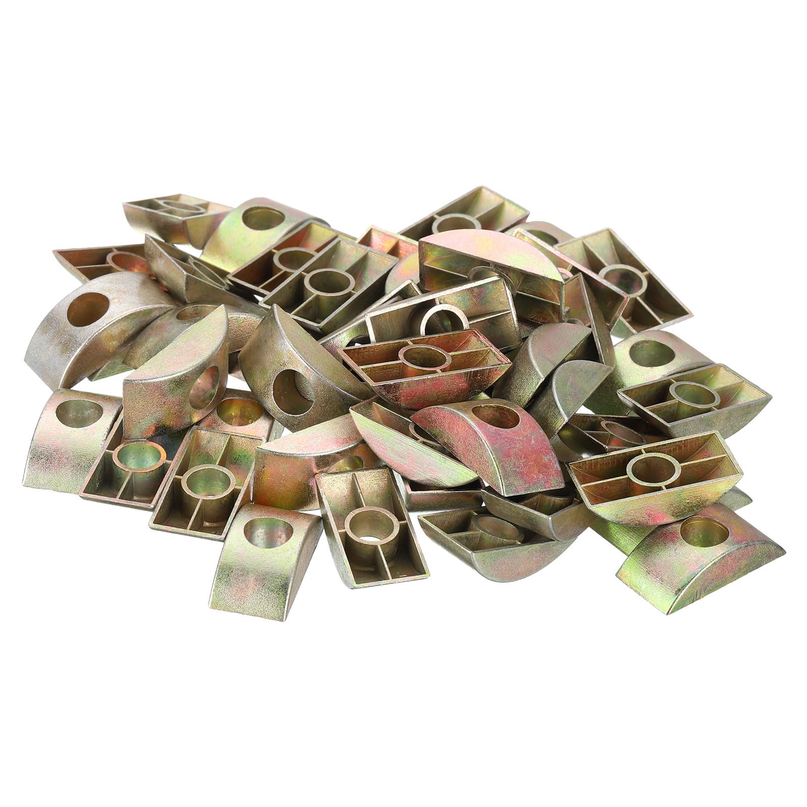 Sourcingmap 8mm Hole Dia Furniture Connector Half Moon Nuts Spacer Washer Bronze Tone 50PCS