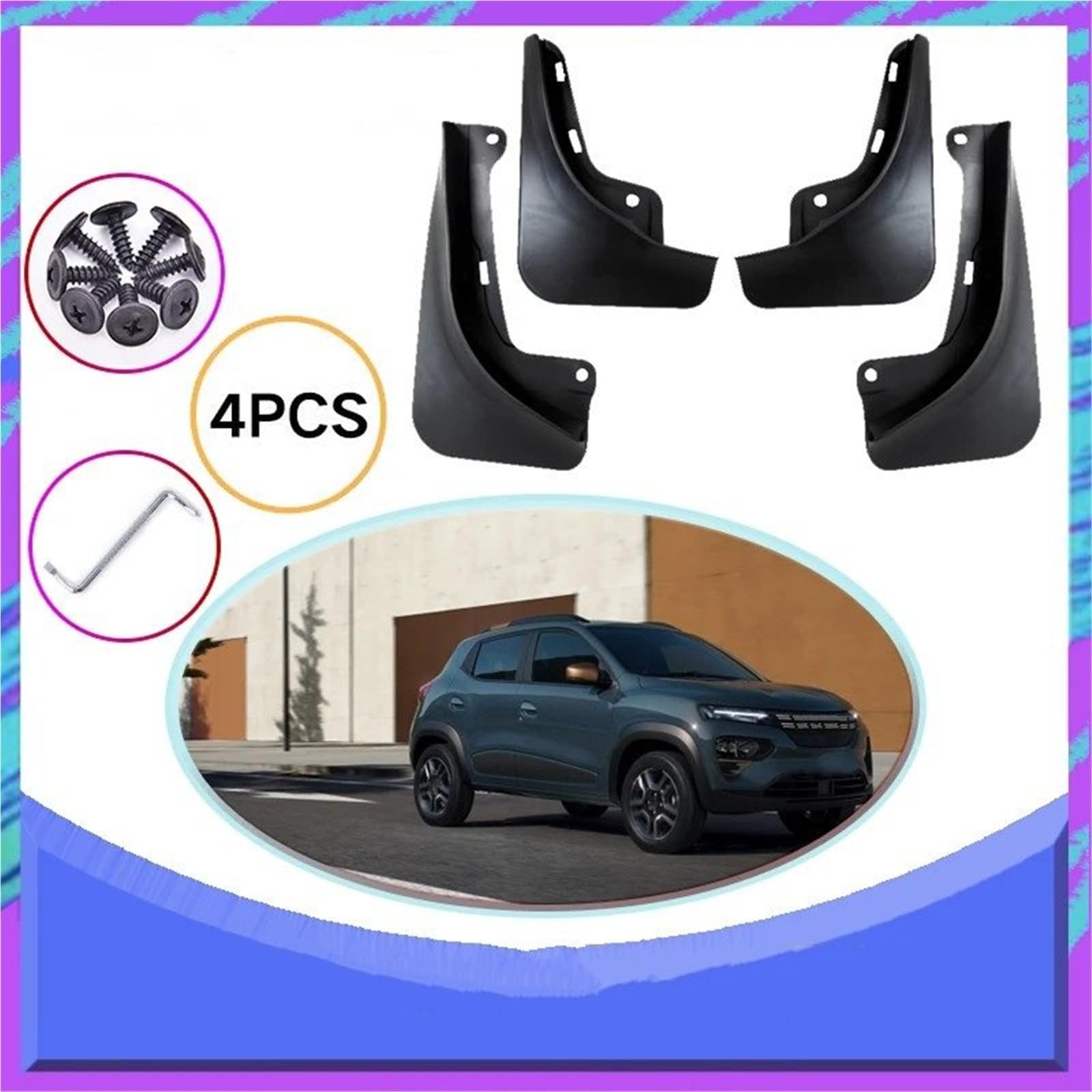 Parafanghi Anteriori E Posteriori Per Dacia Spring EV Electric 2021-2024