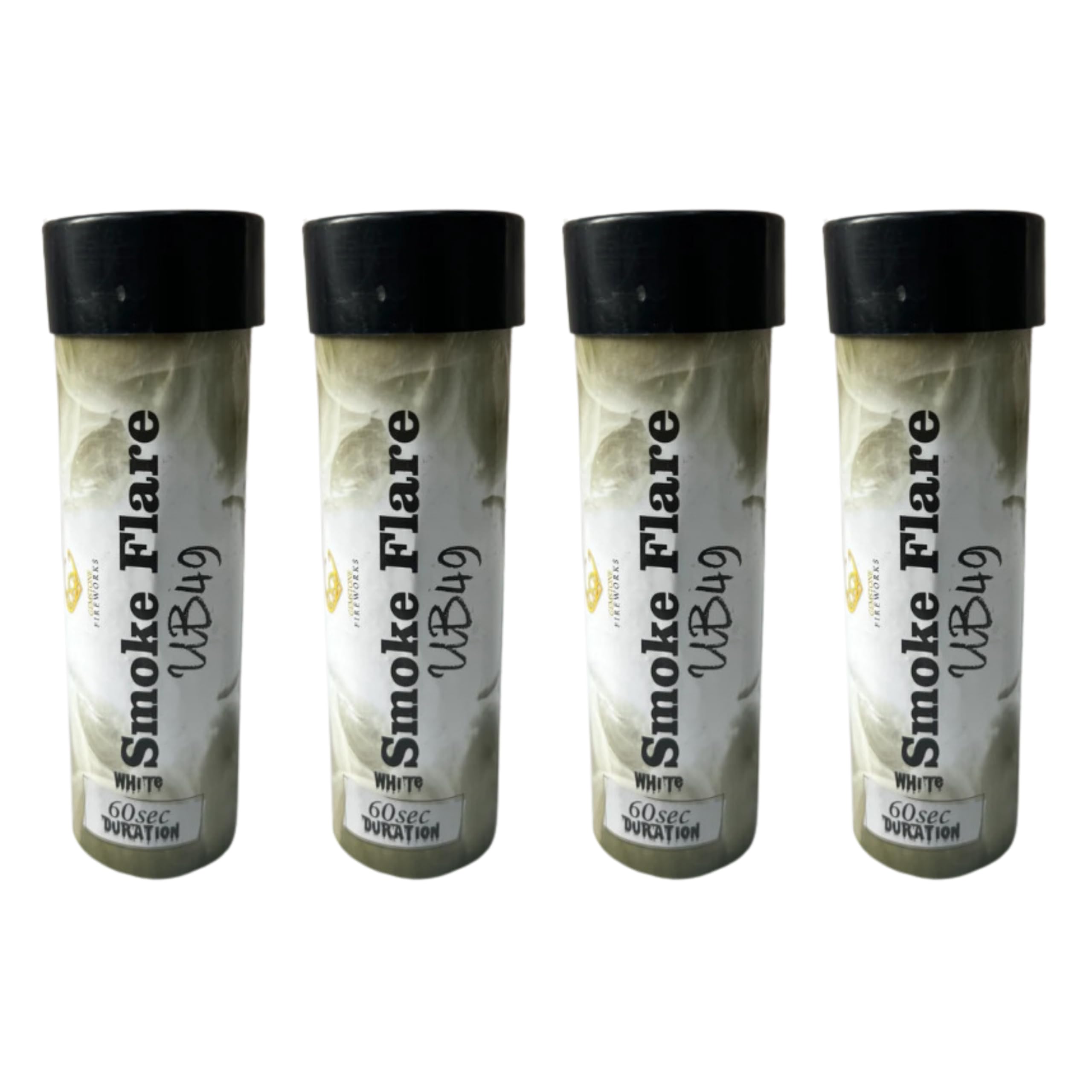 Pack of 4 Ring Pull Smoke Grenades Ideal for Paintball Weddings Photoshoots & Special Effects (WHITE)
