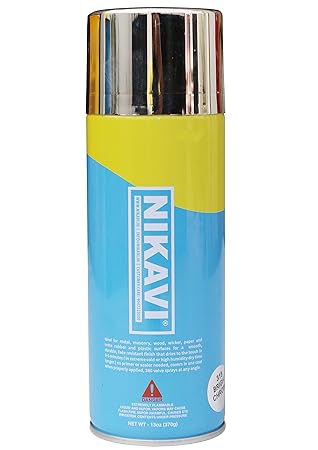 NIKAVI SP5 Multipurpose Spray Paint (400 ML, Bright Chrome) (PACK OF 1)