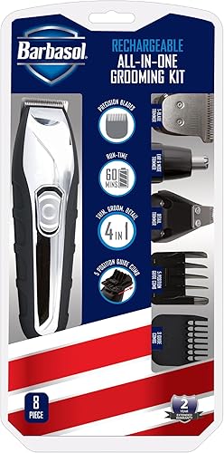 XTREME DIGITAL LIFESTYLE ACCESSORIES Barbasol - Kit de aseo todo en uno recargable para hombre de 8 piezas
